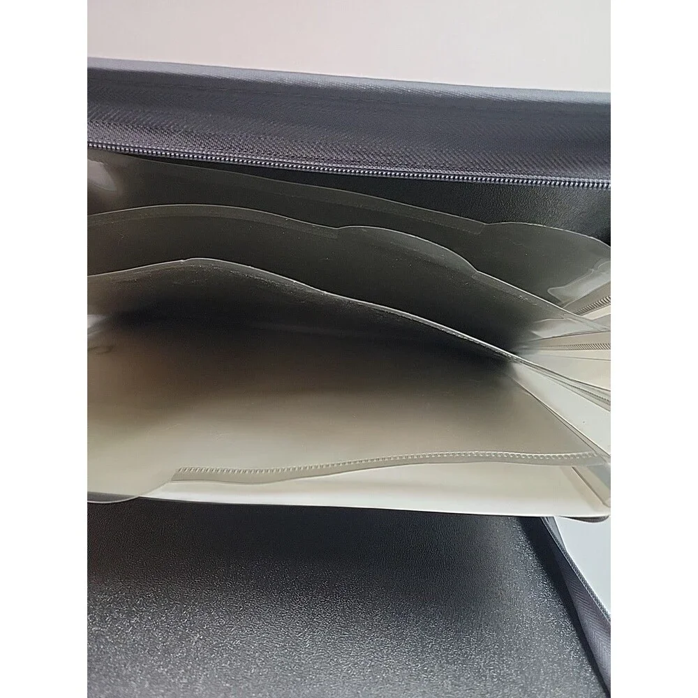 Mead Zwipes 3 Ring Zipper Binder Red Gray Organizer Portfolio With Folders Pen